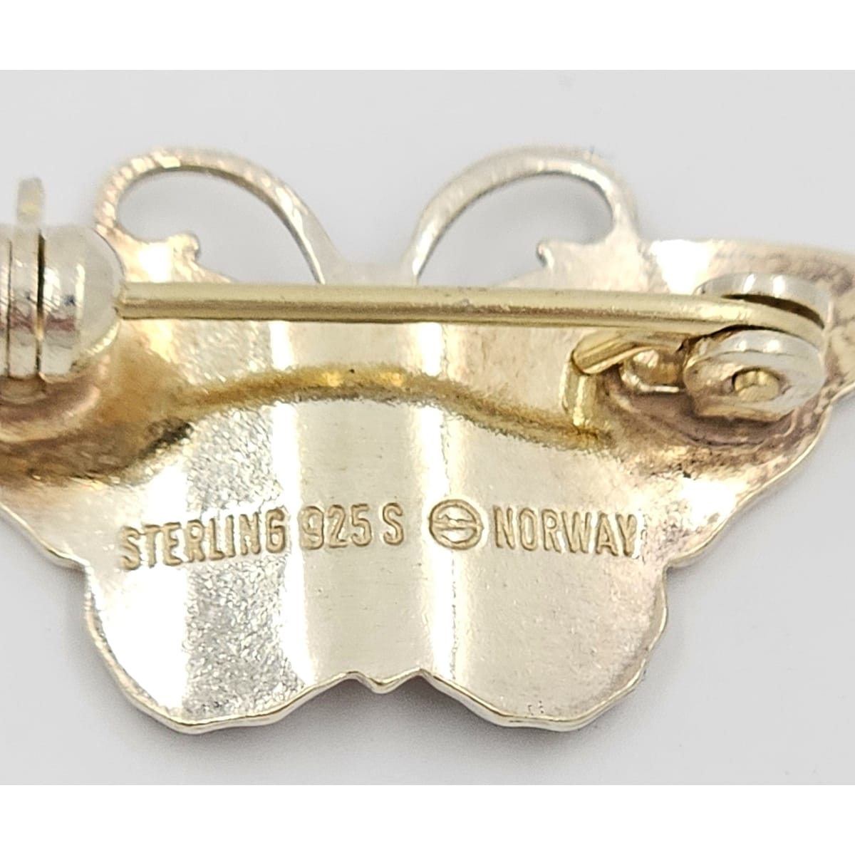 Hroar Prydz Jewelry Norway Designer Hroar Prydz Sterling Guillouche Enamel Butterfly Brooch 20s/30s