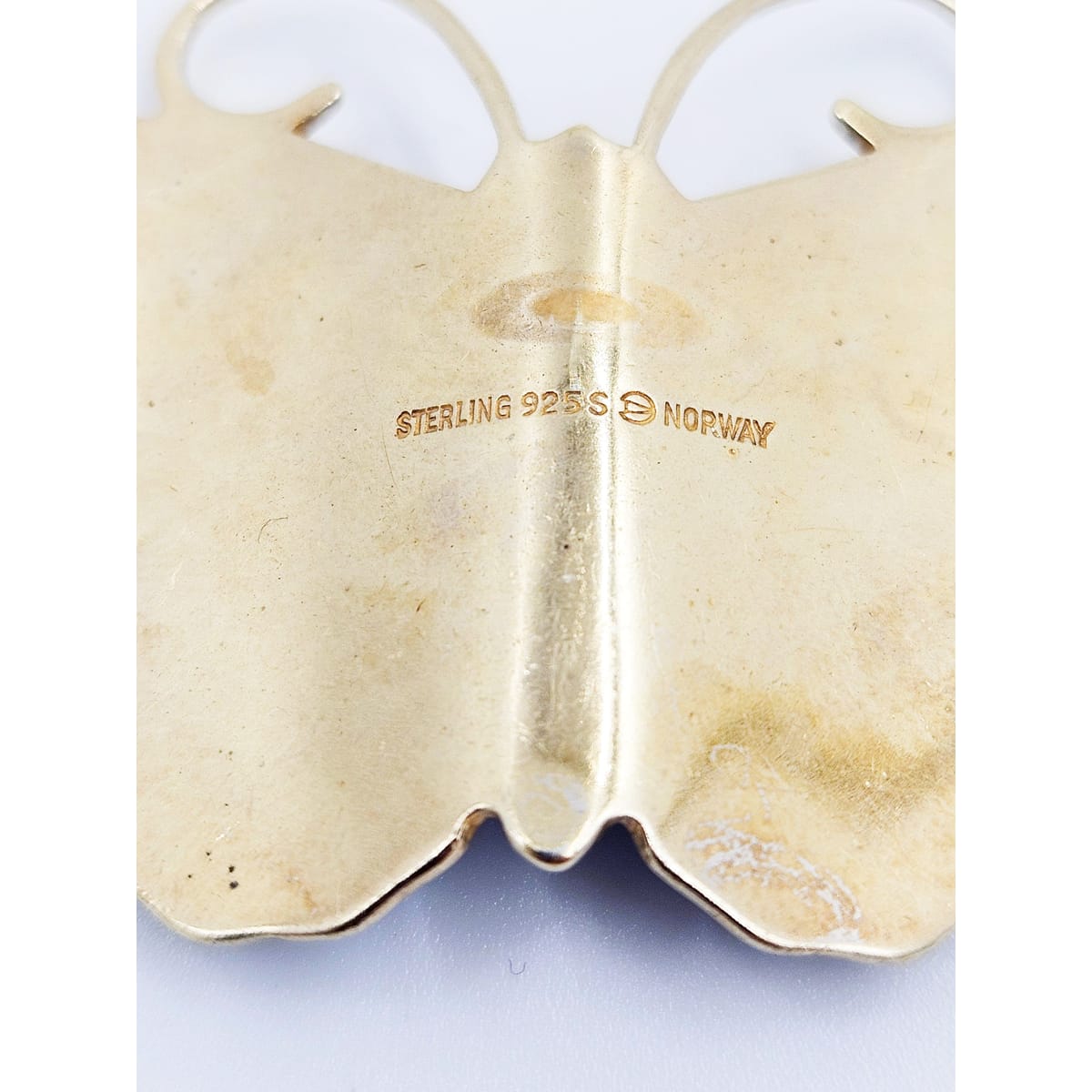 Hroar Prydz Jewelry Norway Designer Hroar Prydz Sterling Guillouche Enamel Butterfly Brooch 20s/30s