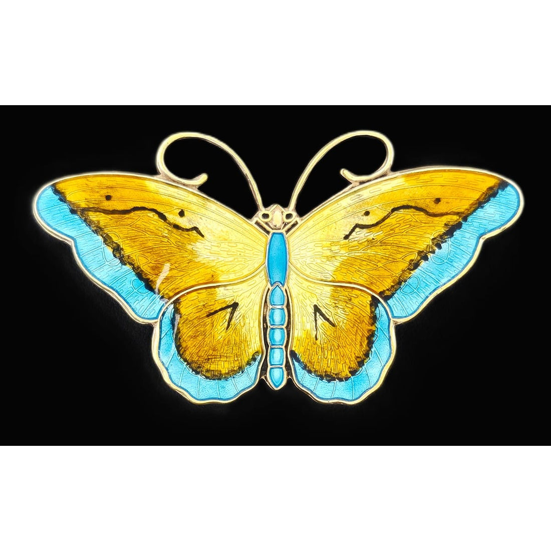 Hroar Prydz Jewelry Rare Jens E Jensen Hroar Prydz Norway Sterling Enamel Butterfly Brooch 20/30s