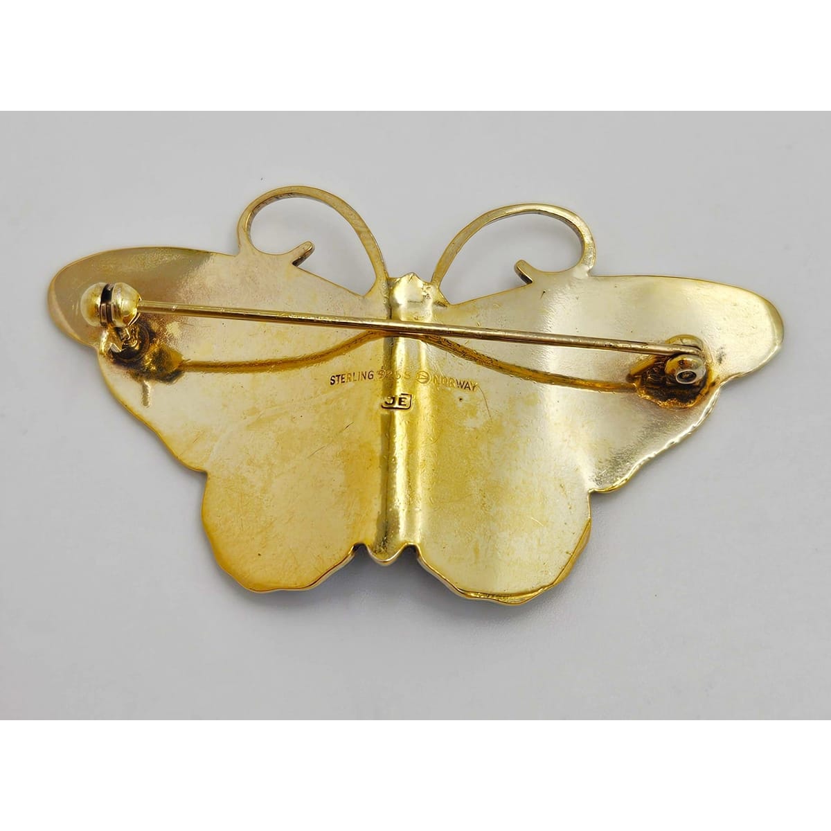 Hroar Prydz Jewelry Rare Jens E Jensen Hroar Prydz Norway Sterling Enamel Butterfly Brooch 20/30s