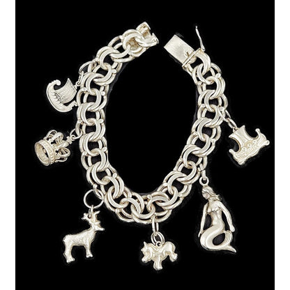 Hugo Grun Denmark Jewelry Fab Denmark Hugo Grun + Just A Sterling Scandinavian Charm Bracelet 1940s