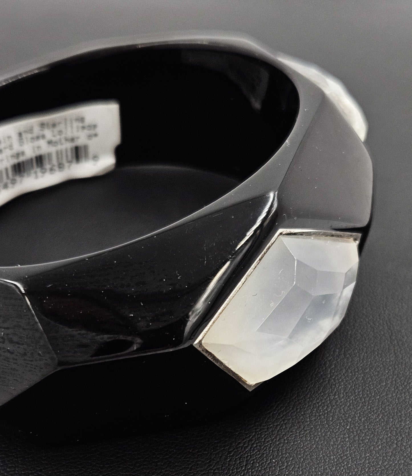 Ippolita Jewelry NWT Designer Ippolita Italy Sterling Lucite Modernist Large Bangle Bracelet