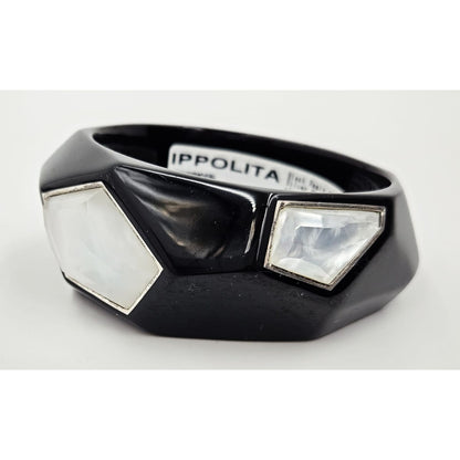 Ippolita Jewelry NWT Designer Ippolita Italy Sterling Lucite Modernist Large Bangle Bracelet