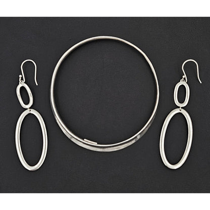 Ippolita Jewelry Retired Designer Ippolita Italy Sterling Modernist Bangle Bracelet &amp; Earrings Set
