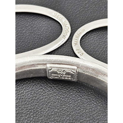 Ippolita Jewelry Retired Designer Ippolita Italy Sterling Modernist Bangle Bracelet &amp; Earrings Set