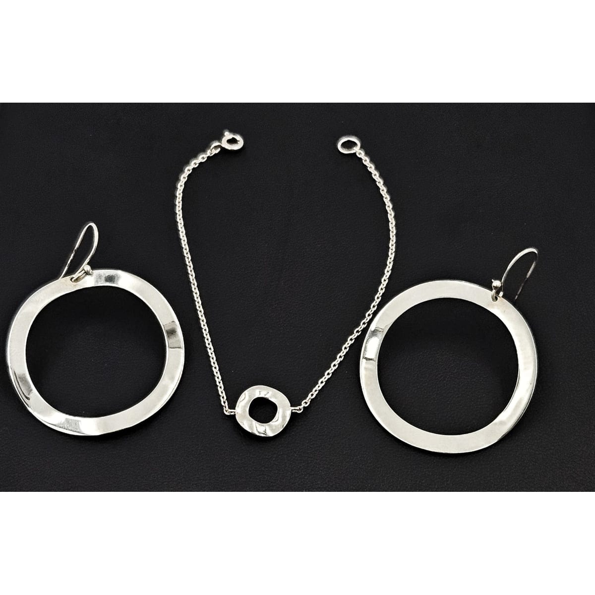 Ippolita Jewelry Retired Designer Ippolita Italy Sterling Modernist Bracelet &amp; Earrings Set