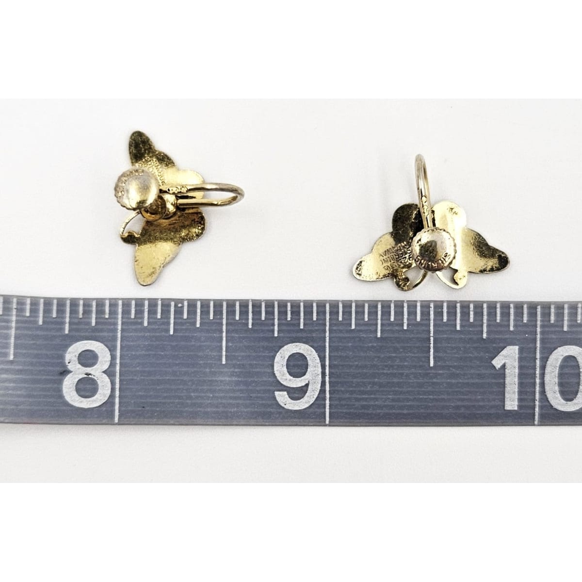 Ivar Holth Jewelry Ivar Holth Norway Gilt Sterling Royal  Blue Enamel Butterfly Earrings Circa 1950s
