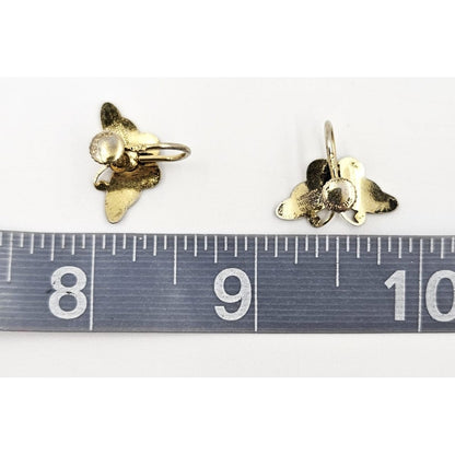 Ivar Holth Jewelry Ivar Holth Norway Gilt Sterling Royal  Blue Enamel Butterfly Earrings Circa 1950s