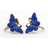 Ivar Holth Jewelry Ivar Holth Norway Gilt Sterling Royal  Blue Enamel Butterfly Earrings Circa 1950s