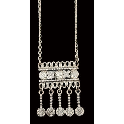 Ivar Holth Jewelry Ivar Holth Norway Solid Pewter 3-D Viking Designs Pendant Necklace C 1950s