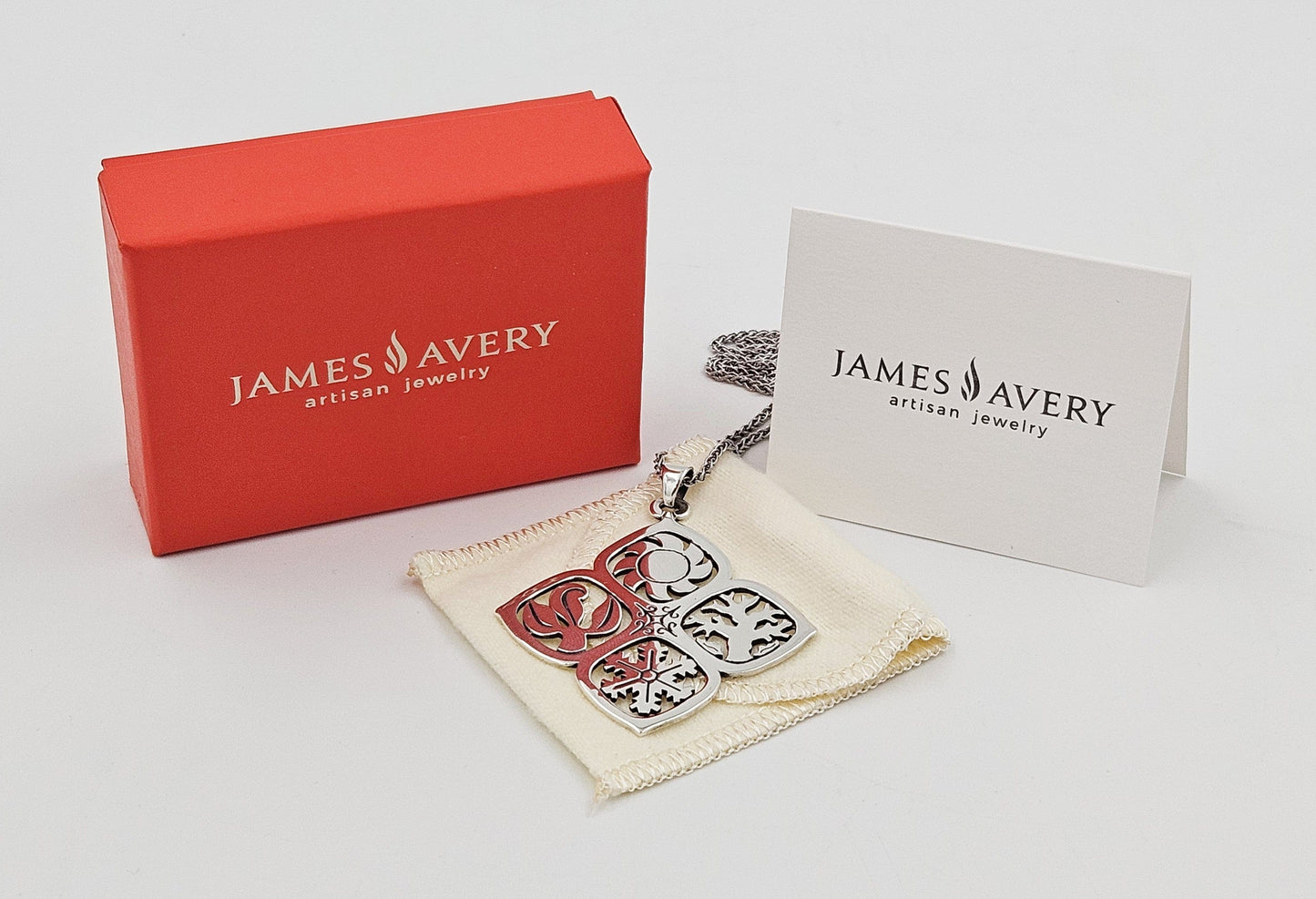 James Avery Jewelry NWOT Retired James Avery Sterling Silver Four Seasons Pendant Necklace NIB