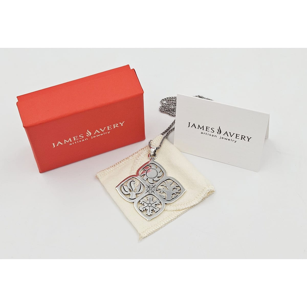 James Avery Jewelry NWOT Retired James Avery Sterling Silver Four Seasons Pendant Necklace NIB