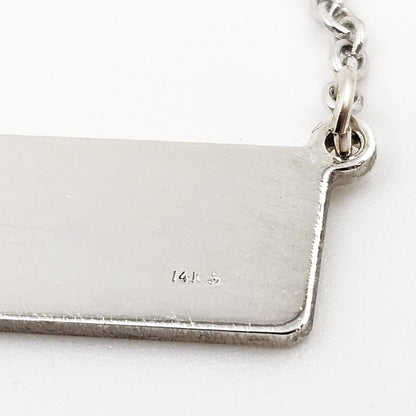 James Avery Jewelry Retired James Avery Sterling 14K Gold Bar Pendant Necklace