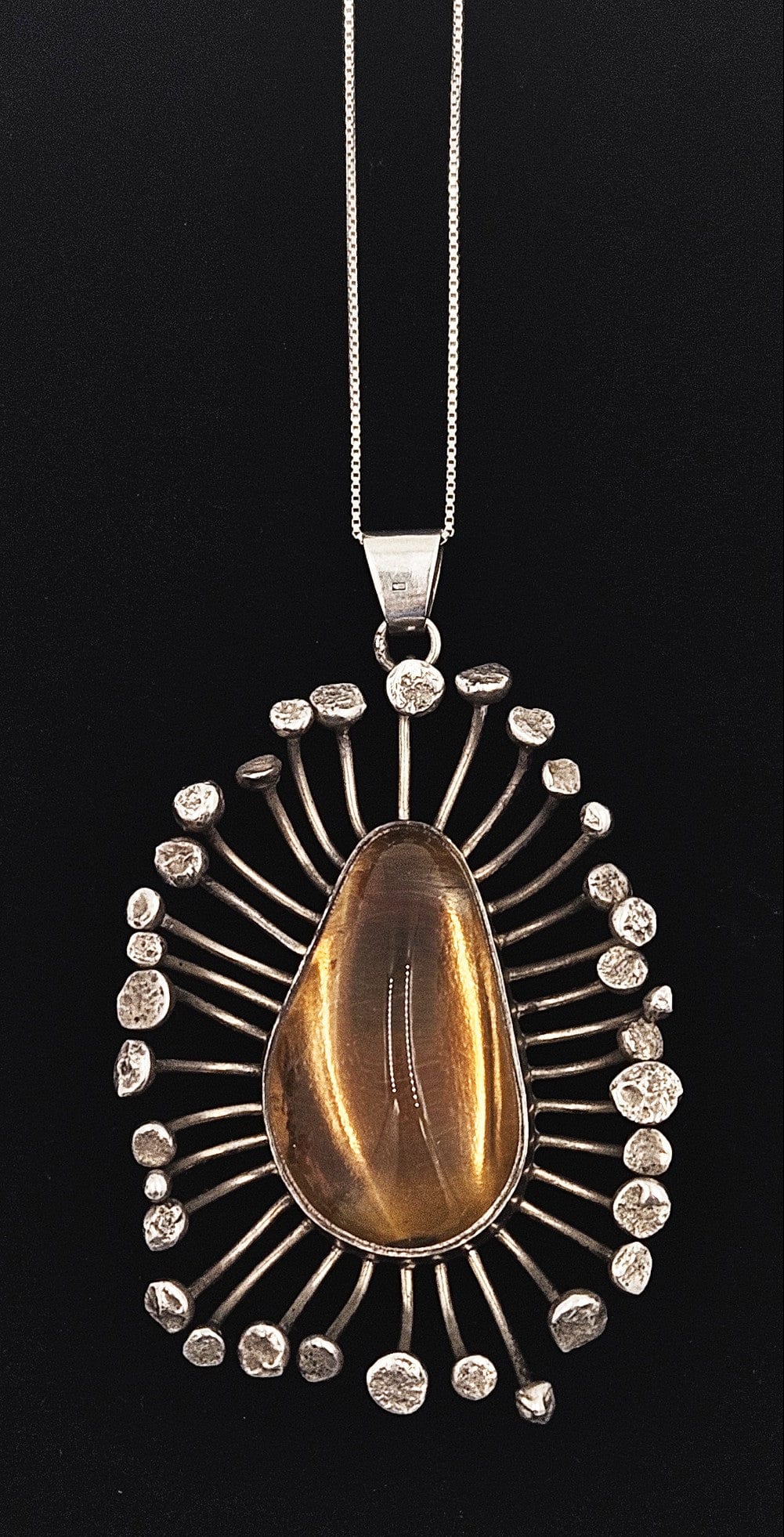 Jane Wiberg Jewelry Superb Rare Danish Jane Wiberg Sterling & Quartz Necklace #343 Circa 1960s