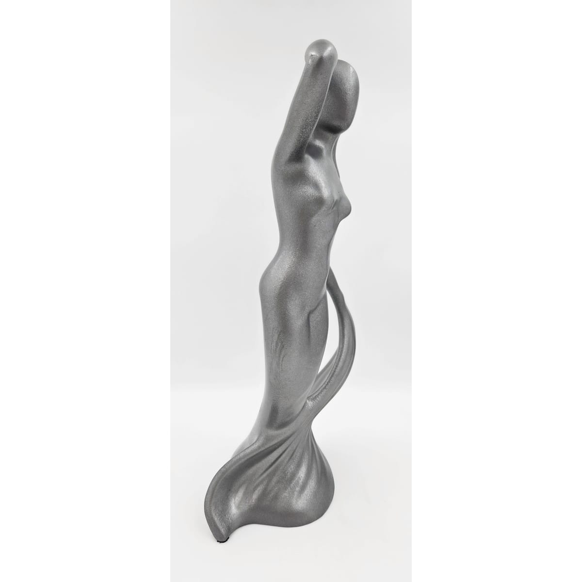 Jaru Sculpture Restored Jaru California Rare Lady in Mermaid Dress Ceramic Sculpture Circa 1985