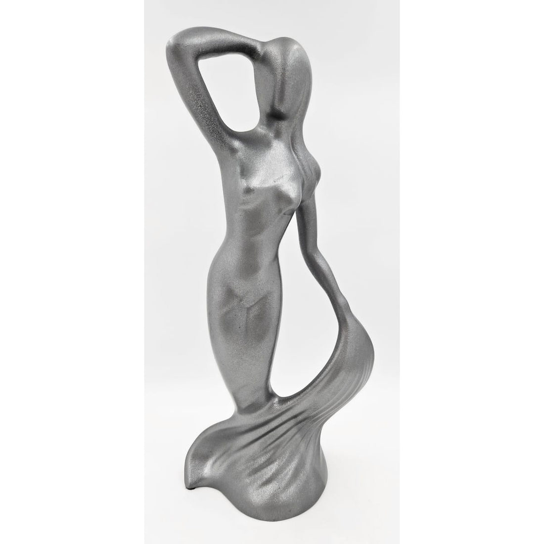 Jaru Sculpture Restored Jaru California Rare Lady in Mermaid Dress Ceramic Sculpture Circa 1985