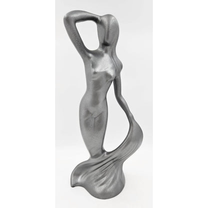 Jaru Sculpture Restored Jaru California Rare Lady in Mermaid Dress Ceramic Sculpture Circa 1985