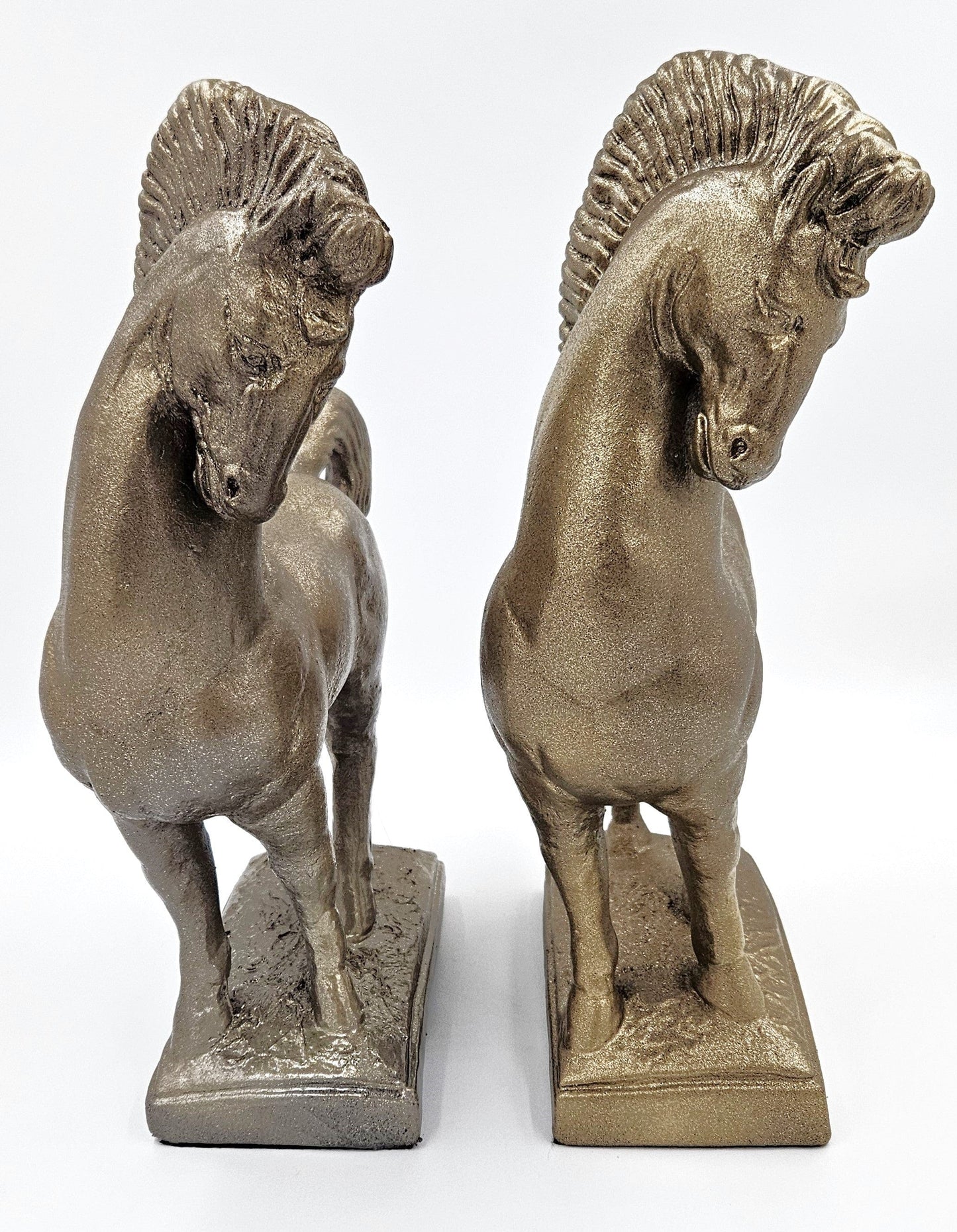 Jaru Sculpture Superb Jaru Ceramic Greek Revival Roman Stallion Horse Sculptures 1970s