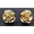 Jayne Redman Jewelry OOAK Designer Jayne Redman 925 18k 14k Modernist 3D Flower Earrings 1990s