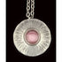 Jdye Art Denmark Jewelry Jdye Art Denmark XL Pewter Pink Glass Modernist Pendant Necklace 60/70s