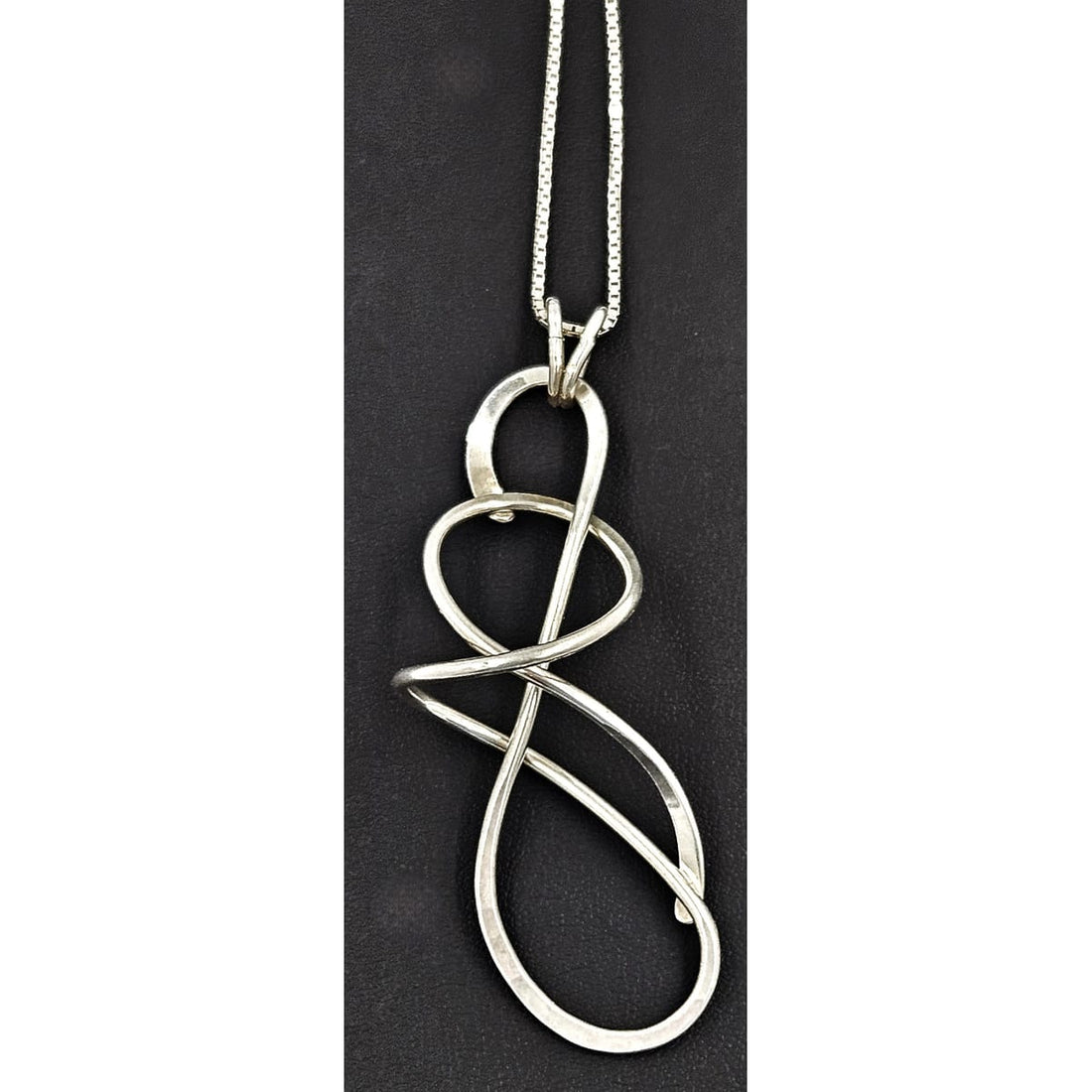 Jean Newlin Jewelry US Artisan Jean Newlin Abstract Modernist 3D Sterling Pendant Necklace 1980&