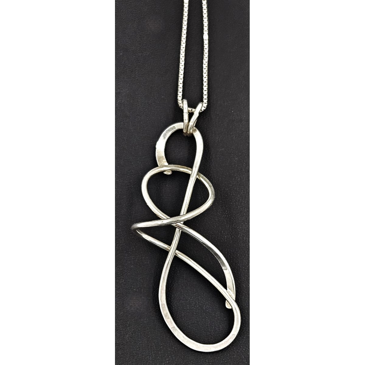 Jean Newlin Jewelry US Artisan Jean Newlin Abstract Modernist 3D Sterling Pendant Necklace 1980&