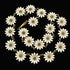 Jemax Jewelry RARE JEMAX Pedersen Denmark Sterling Enamel Daisy Chain Necklace 1980s