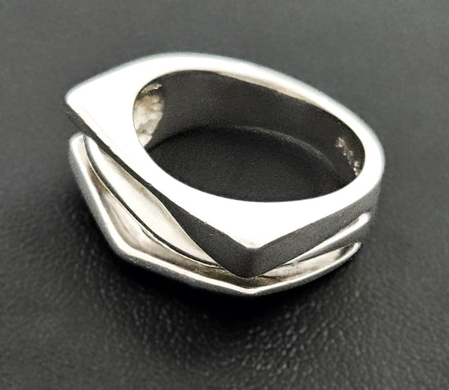 Jens Johannes Aagaard Jewelry Rare Jens Johannes Aagaard Denmark Sterling Abstract Modernist 3D Ring 60s