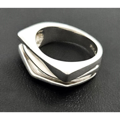 Jens Johannes Aagaard Jewelry Rare Jens Johannes Aagaard Denmark Sterling Abstract Modernist 3D Ring 60s