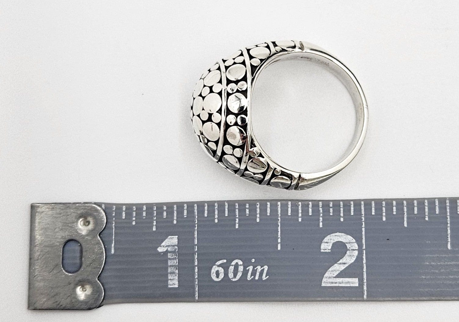 John Hardy Jewelry John Hardy Sterling Silver Pebbled Face Domed Cocktail Ring