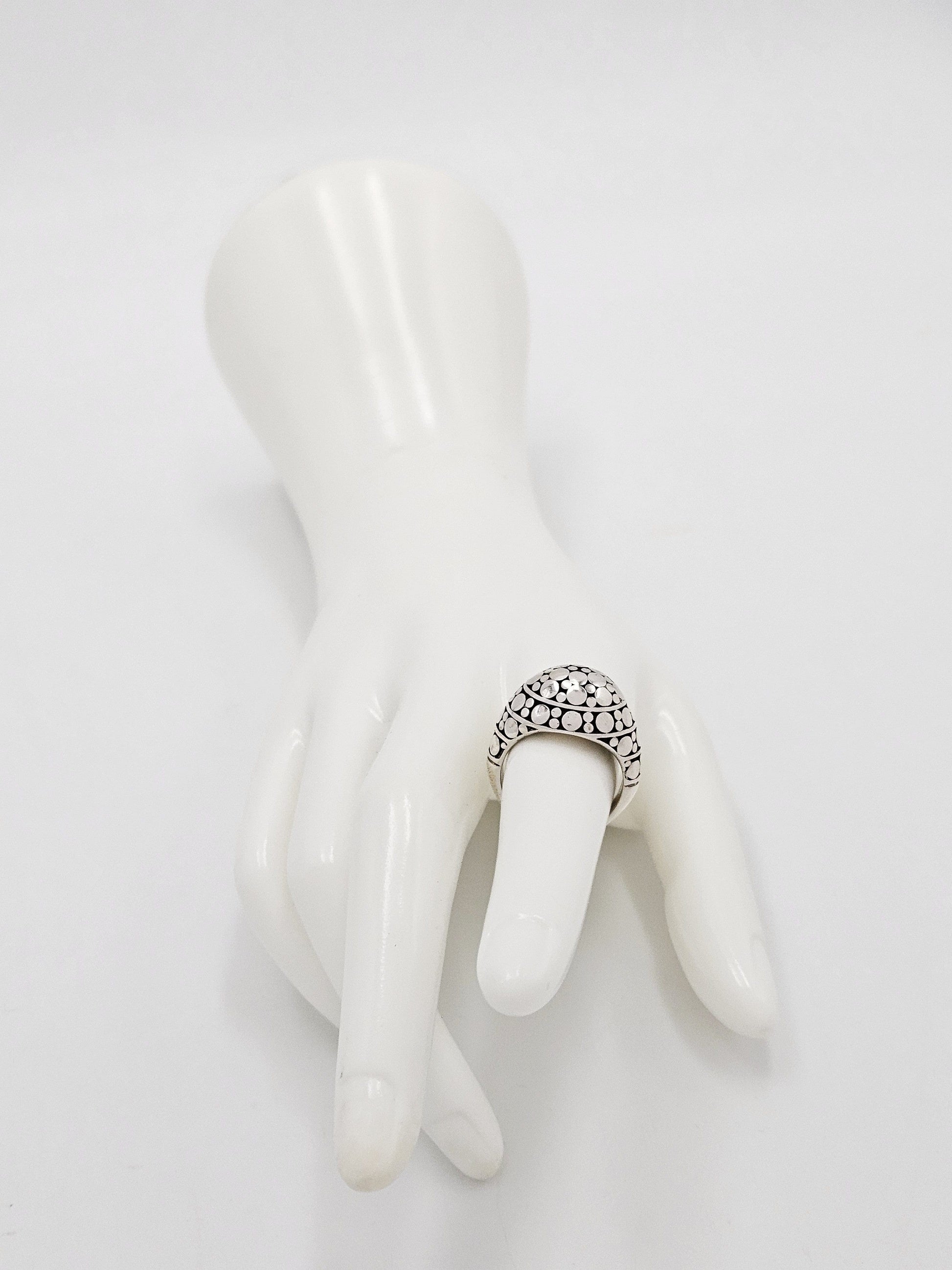 John Hardy Jewelry John Hardy Sterling Silver Pebbled Face Domed Cocktail Ring