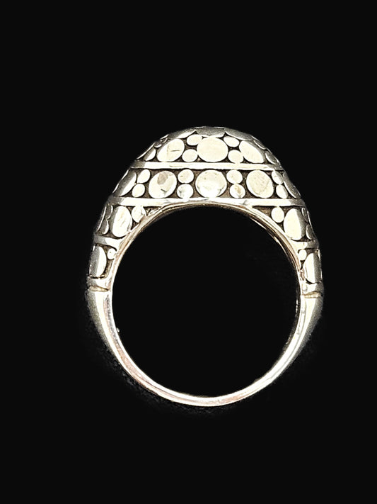 John Hardy Jewelry John Hardy Sterling Silver Pebbled Face Domed Cocktail Ring