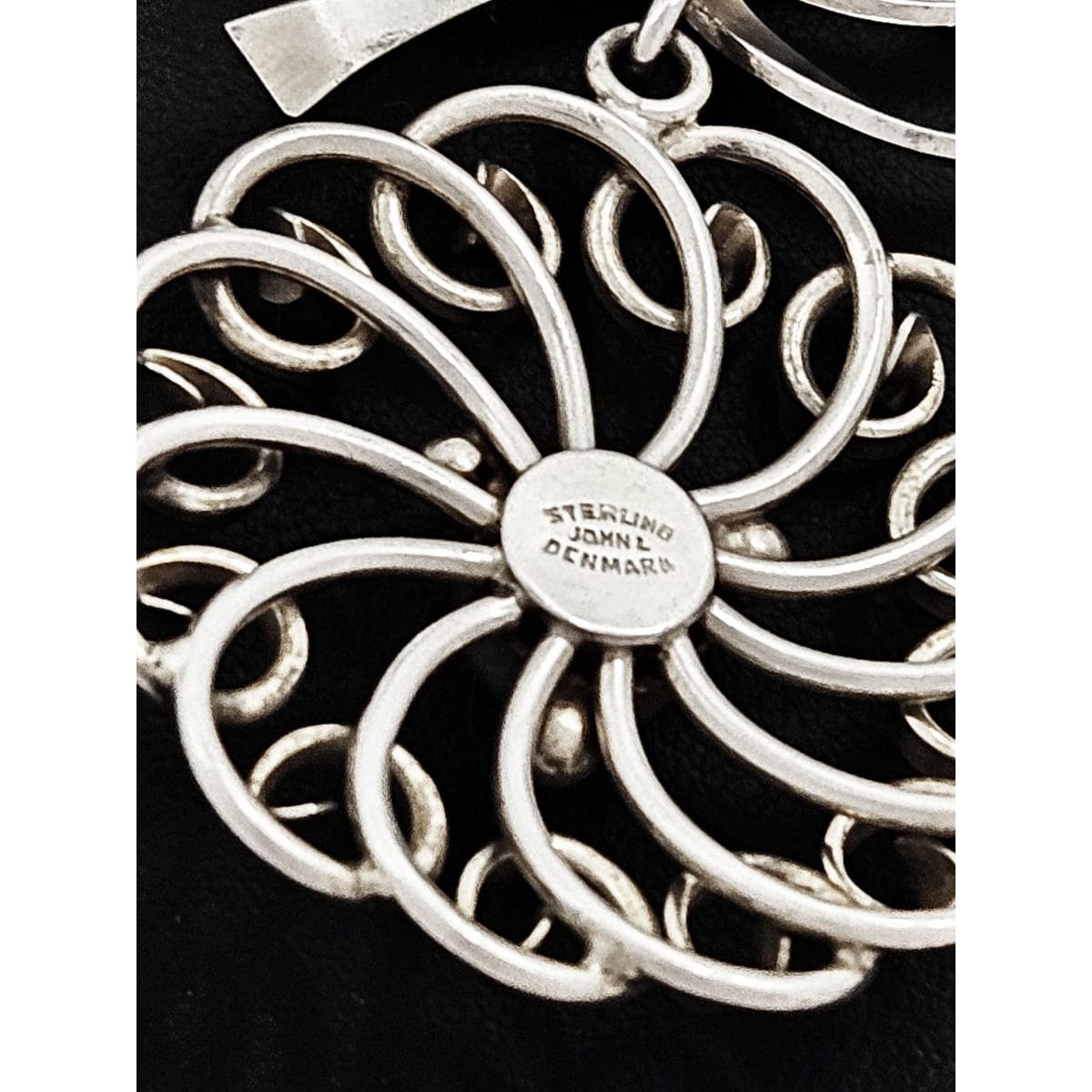 John Lauritzen Jewelry Denmark Designer John Lauritzen Sterling Large Bows Flower Brooch C. 1960s