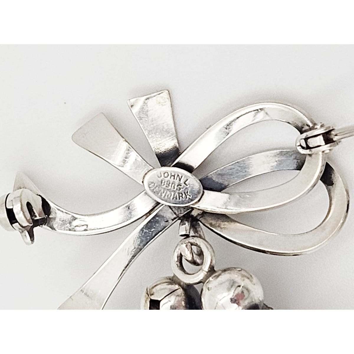 John Lauritzen Jewelry Designer John Lauritzen Denmark Sterling Large 3D Grapes Brooch 1950s