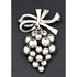 John Lauritzen Jewelry Designer John Lauritzen Denmark Sterling Large 3D Grapes Brooch 1950s