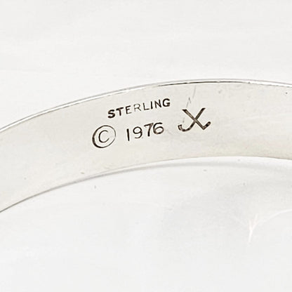 John Lewis Jewelry Vintage Boston Mass USA Designer John Lewis Sterling Modernist Cuff Bracelet
