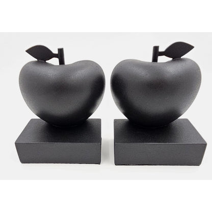 Jonathan Adler Bookends Fully Restored Jonathan Adler Happy Chic Apple Bookends in Textured Black