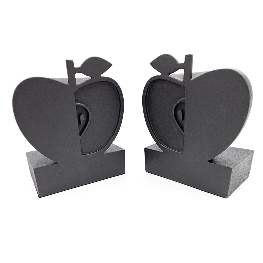 Jonathan Adler Bookends Fully Restored Jonathan Adler Happy Chic Apple Bookends in Textured Black