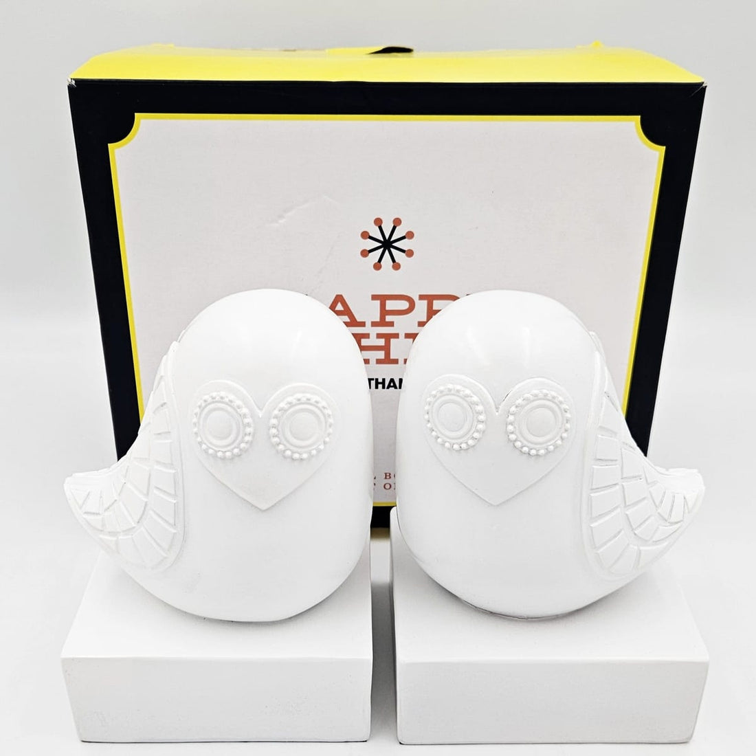 Jonathan Adler Bookends Jonathan Adler Happy Chic Heart Faced Owl Bookends NIB