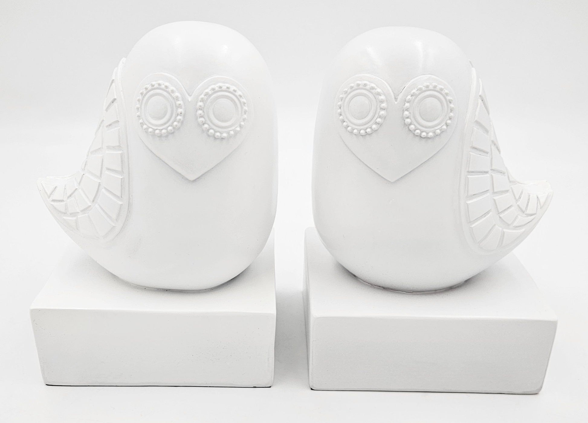 Jonathan Adler Bookends Jonathan Adler Happy Chic Heart Faced Owl Bookends NIB