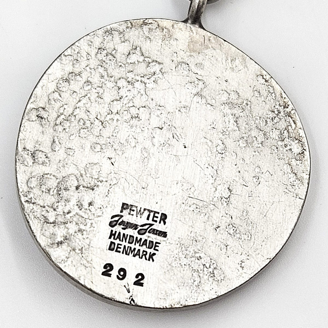 Jorgen Jensen Jewelry Jorgen Jensen Pewter Glass XL Modernist Viking Necklace 