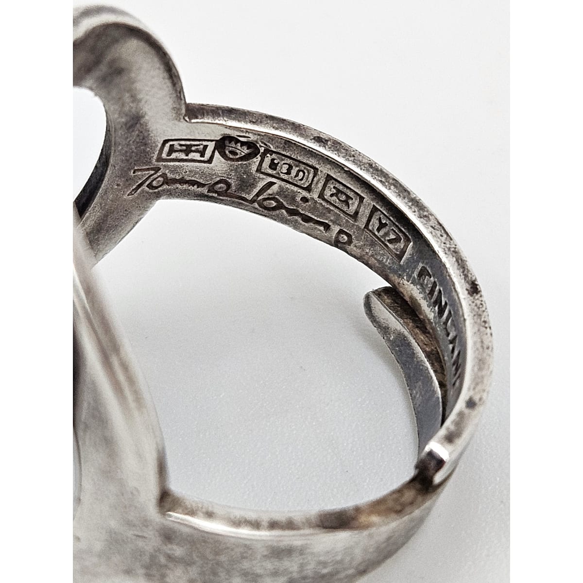 Jorma Laine Turun Hopea Finland Jewelry Rare Jorma Laine for Turun Hopea Finland Silver 3-D Flower Ring Circa 1976