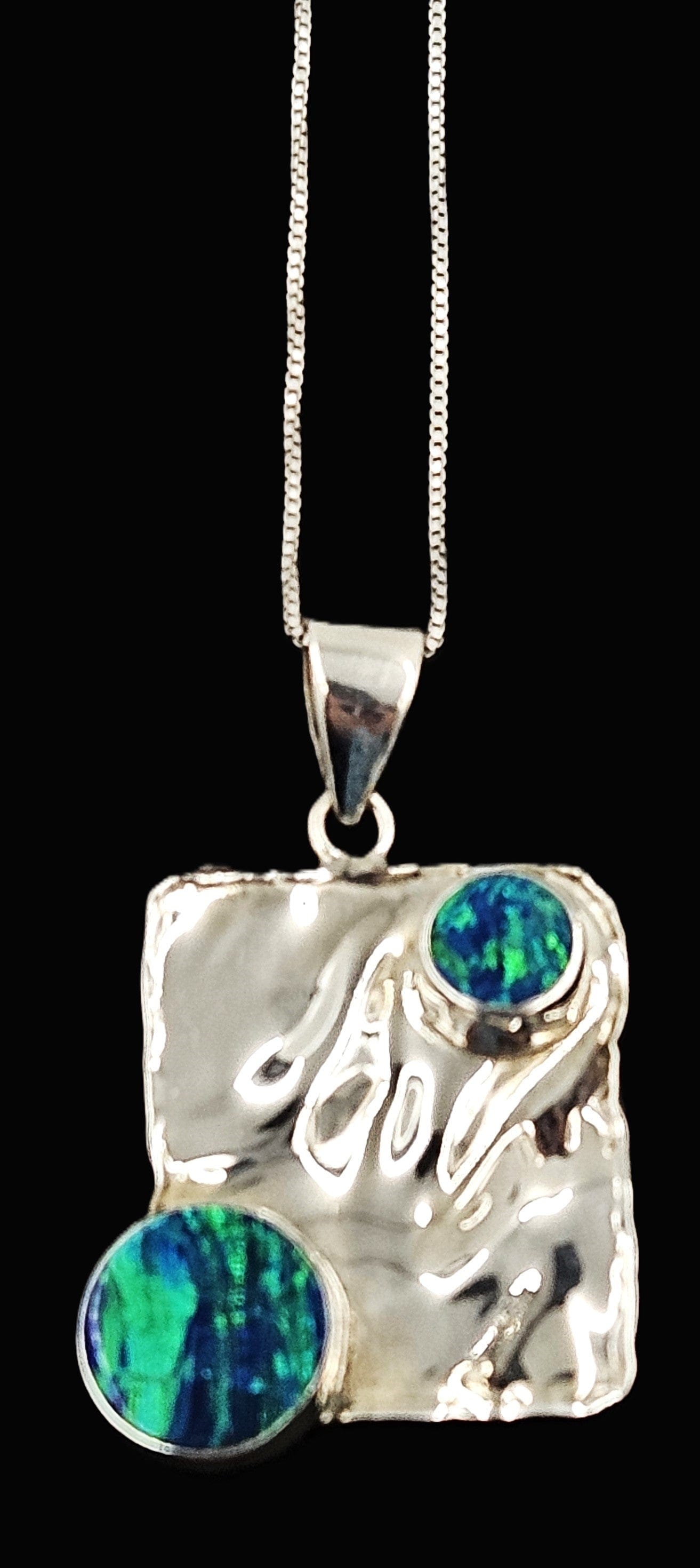 Julie Sandlau Jewelry Vintage/Retired Denmark Julie Sandlau Modernist Sterling + Fire Opal Necklace