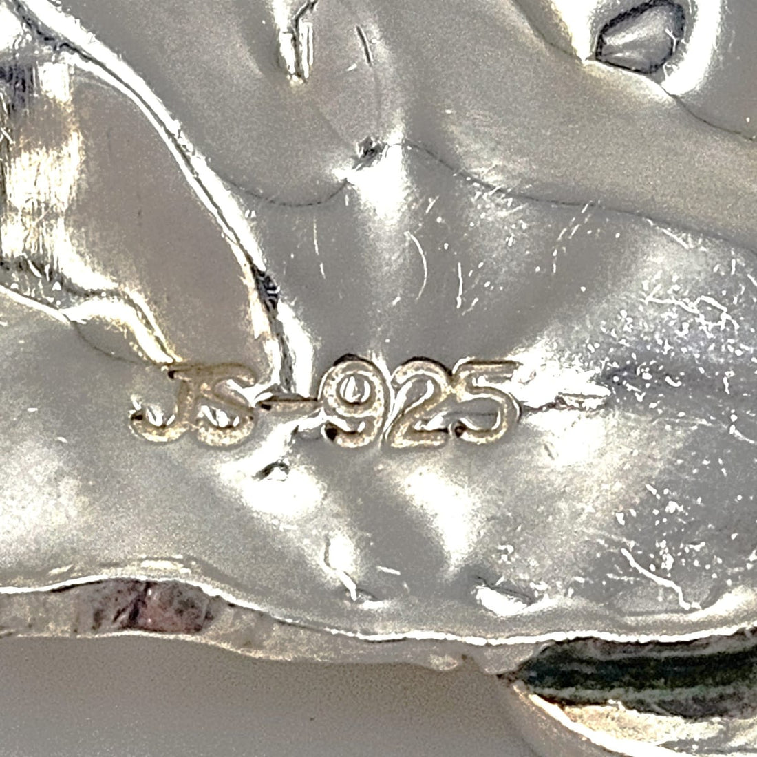 Julie Sandlau Jewelry Vintage/Retired Denmark Julie Sandlau Modernist Sterling + Fire Opal Necklace
