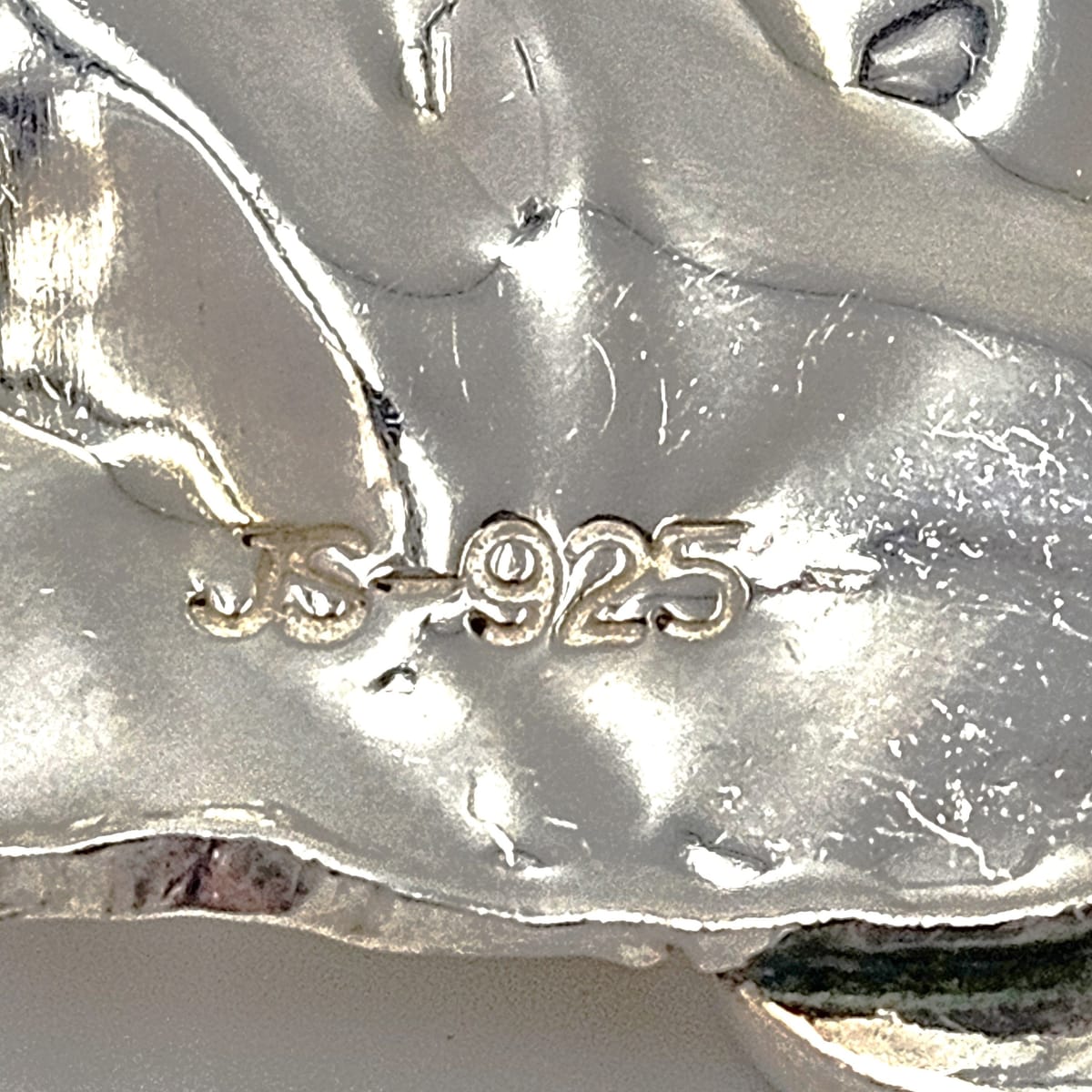 Julie Sandlau Jewelry Vintage/Retired Denmark Julie Sandlau Modernist Sterling + Fire Opal Necklace