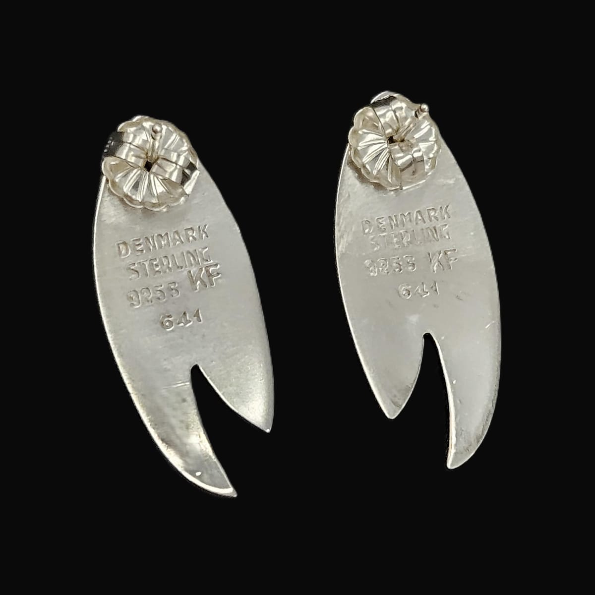 Kai Ehrling Feiling Jewelry Kai Ehrling Feiling Denmark Sterling Enamel Mod Atomic Earrings Circa 50s-60s