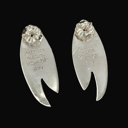 Kai Ehrling Feiling Jewelry Kai Ehrling Feiling Denmark Sterling Enamel Mod Atomic Earrings Circa 50s-60s