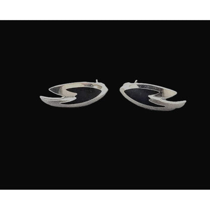 Kai Ehrling Feiling Jewelry Kai Ehrling Feiling Denmark Sterling Enamel Mod Atomic Earrings Circa 50s-60s
