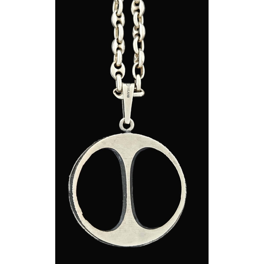 Karl Laine Jewelry Finnish Designer Karl LAINE Modernist Sterling Pendant Necklace 1973