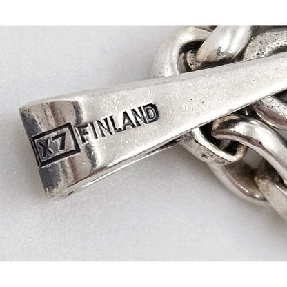 Karl Laine Jewelry Finnish Designer Karl LAINE Modernist Sterling Pendant Necklace 1973